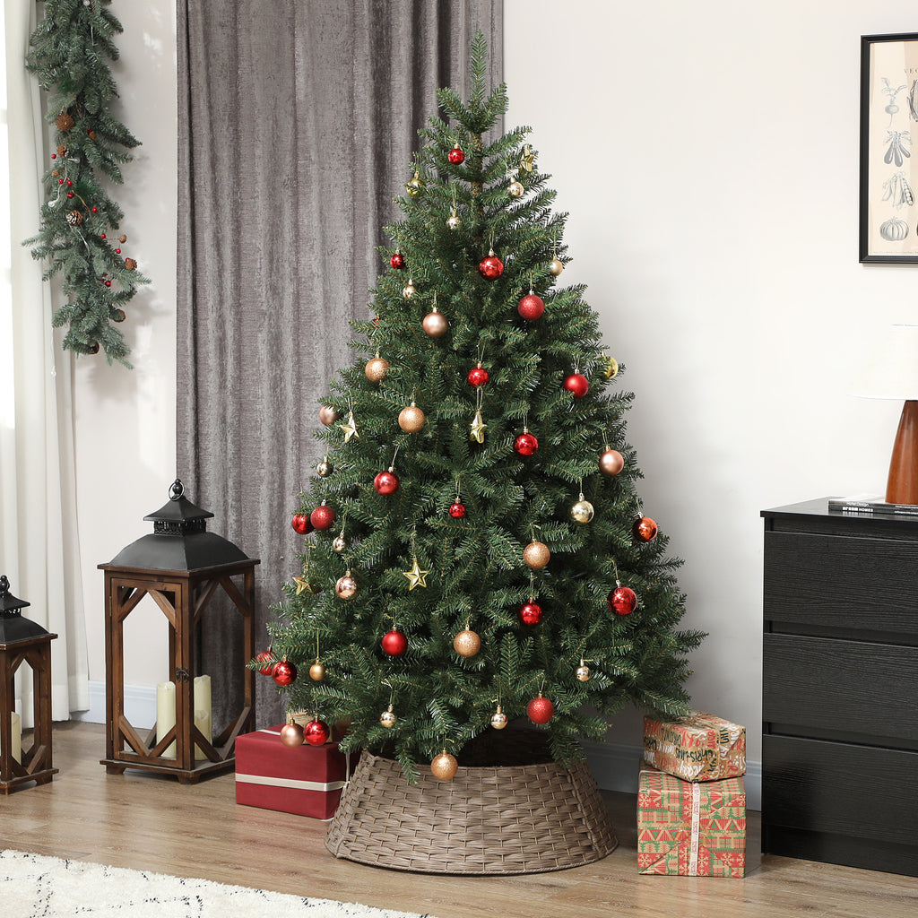 Rustic Christmas Tree Skirt – Rattan Stand Base Cover
