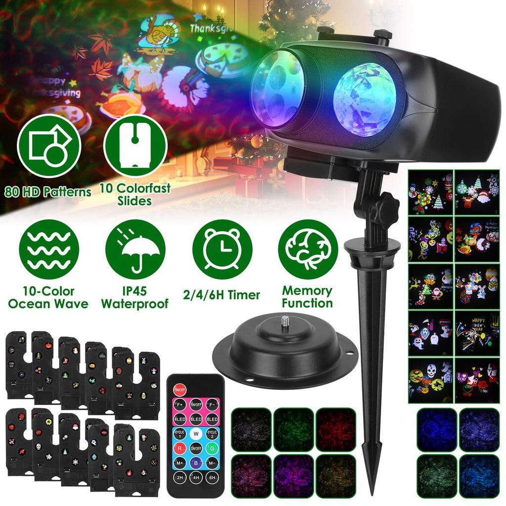 2 In 1 Holiday Projector Light Projection Lamp Indoor O by LumiqHome – elegant led christmas décor in a cozy setting
