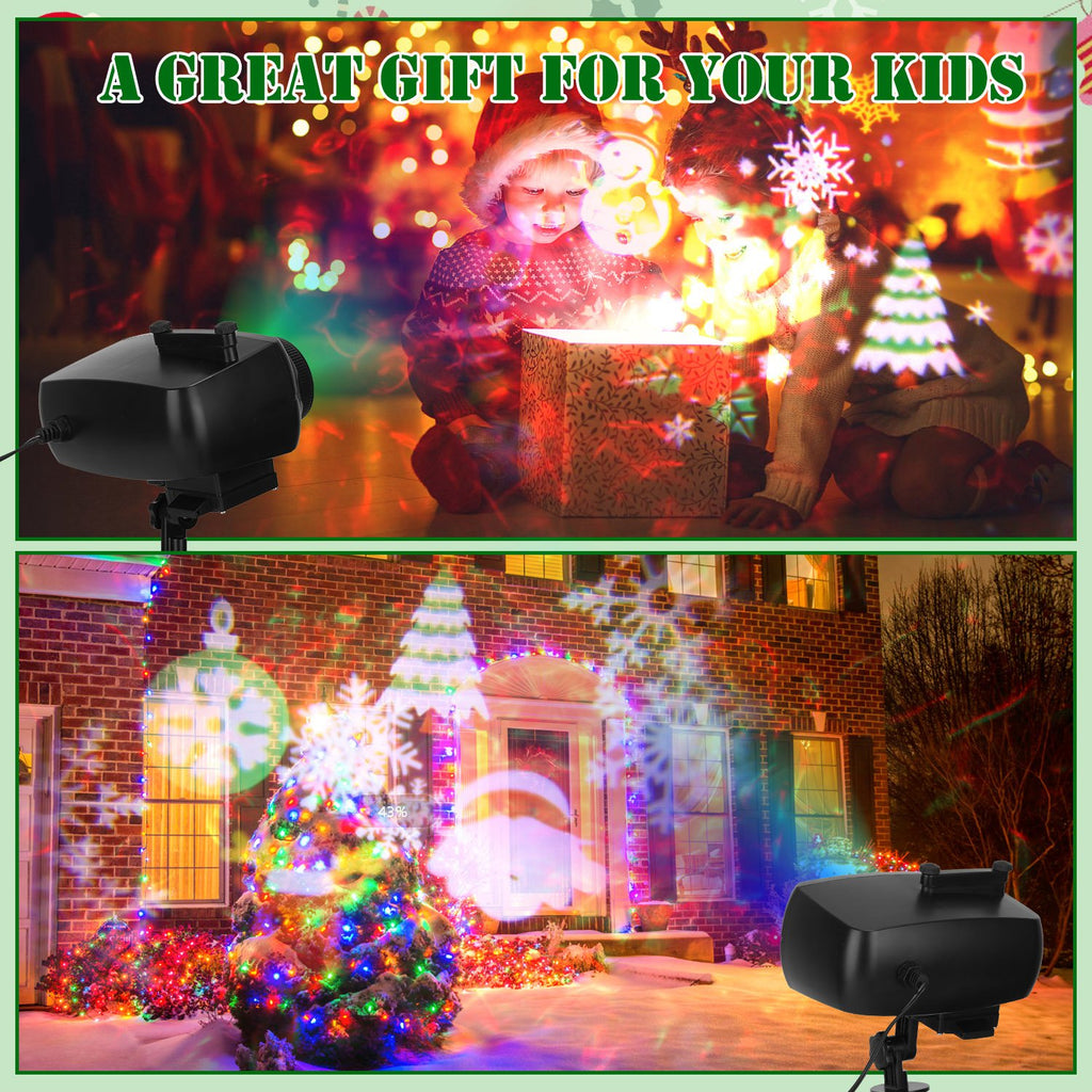 2-in-1 Holiday Projector Light – Indoor & Outdoor Projection Lamp – LumiqHome