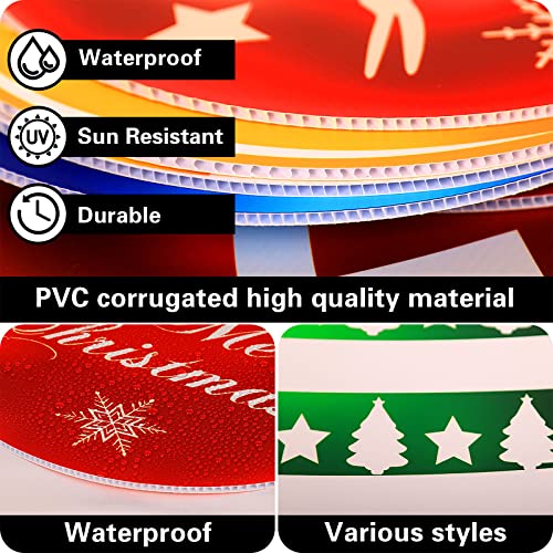 Christmas Yard Signs with Stakes & Cords Set of 9 - Christmas Balls Design - LumiqHome