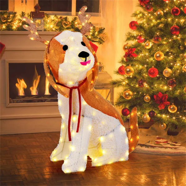 Christmas Dog Decorations With LED Lights, Christmas De by LumiqHome – elegant led christmas décor in a cozy setting