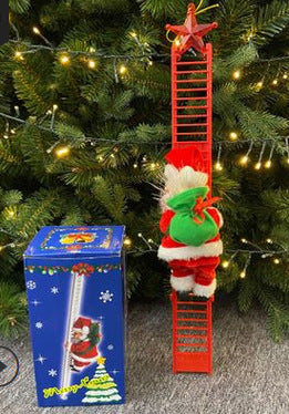 Santa Claus climbing ladder electric toy – festive holiday decoration by LumiqHome