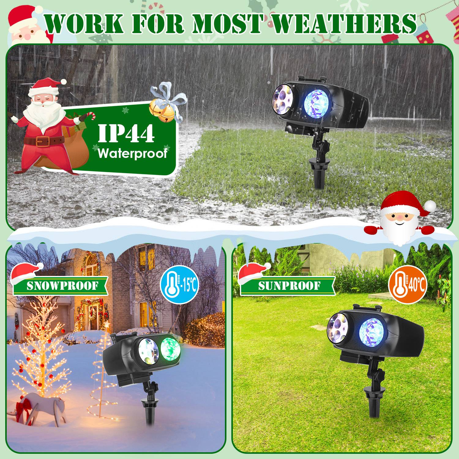 2 In 1 Holiday Projector Light Projection Lamp Indoor O – LumiqHome